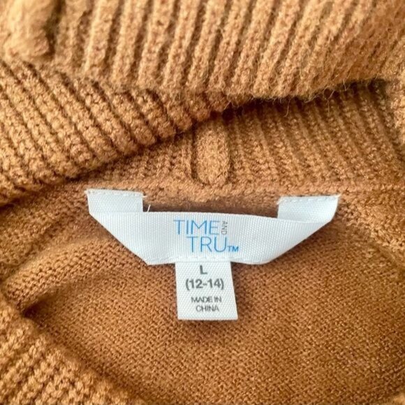 NWT Time Tru Cowp Neck Tunic Sweater size L 12/14 - Picture 10 of 10